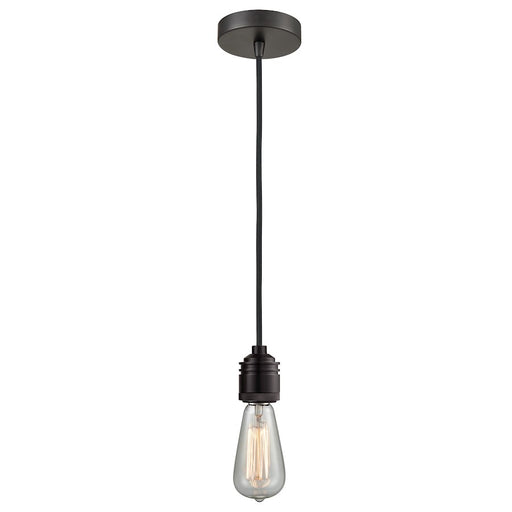 Innovations Winchester Bare Bulb Mini Pendant, OBZ/Black Cord