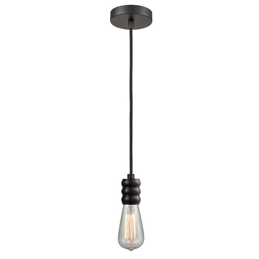 Innovations Gatsby Bare Bulb Mini Pendant, OBZ/Black Cord