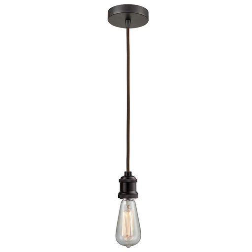 Innovations Edison Bare Bulb Mini Pendant, OBZ/Amber/Brown Cord