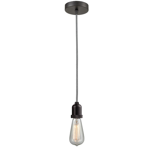 Innovations Whitney Bare Bulb Mini Pendant, OBZ/Zebra Cord