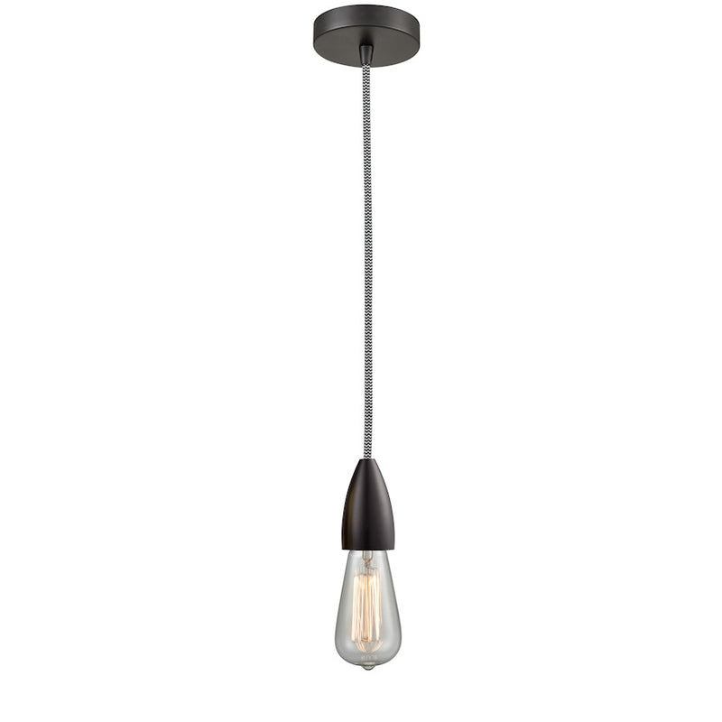 Innovations Fairchild Bare Bulb Mini Pendant, OBZ/Zebra Cord