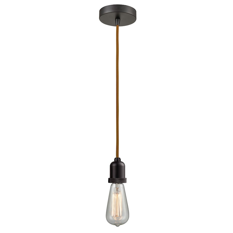 Innovations Whitney Bare Bulb Mini Pendant, OBZ/Copper Cord
