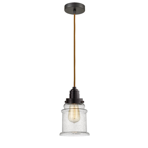 Innovations Winchester Canton 2-Light Mini Pendant | Oil Rubbed Bronze and Seedy Glass | Kitchen Island & Dining Room | Model 100OB-10CR-2H-OB-G184