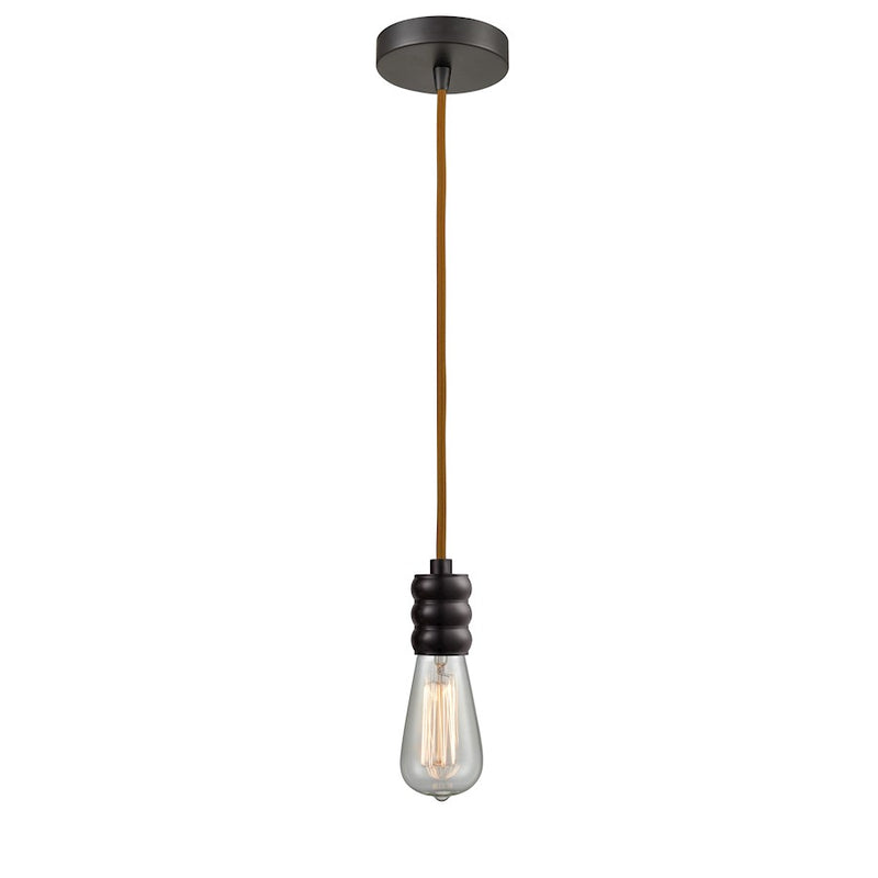 Innovations Gatsby Bare Bulb Mini Pendant, OBZ/Copper Cord