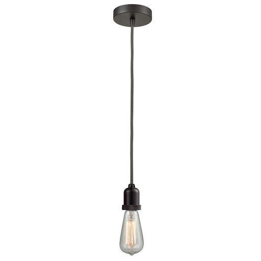 Innovations Whitney Bare Bulb Mini Pendant, OBZ/Gray Cord