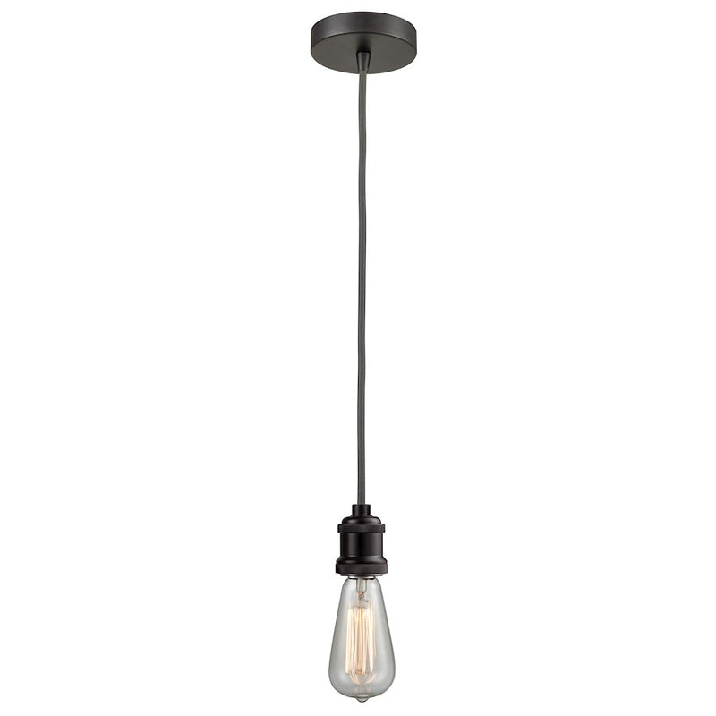 Innovations Edison Bare Bulb Mini Pendant, OBZ/Amber/Gray Cord