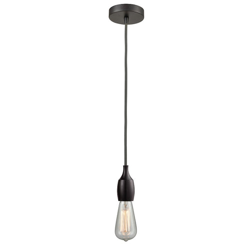 Innovations Chelsea Bare Bulb Mini Pendant, OBZ/Amber/Gray Cord