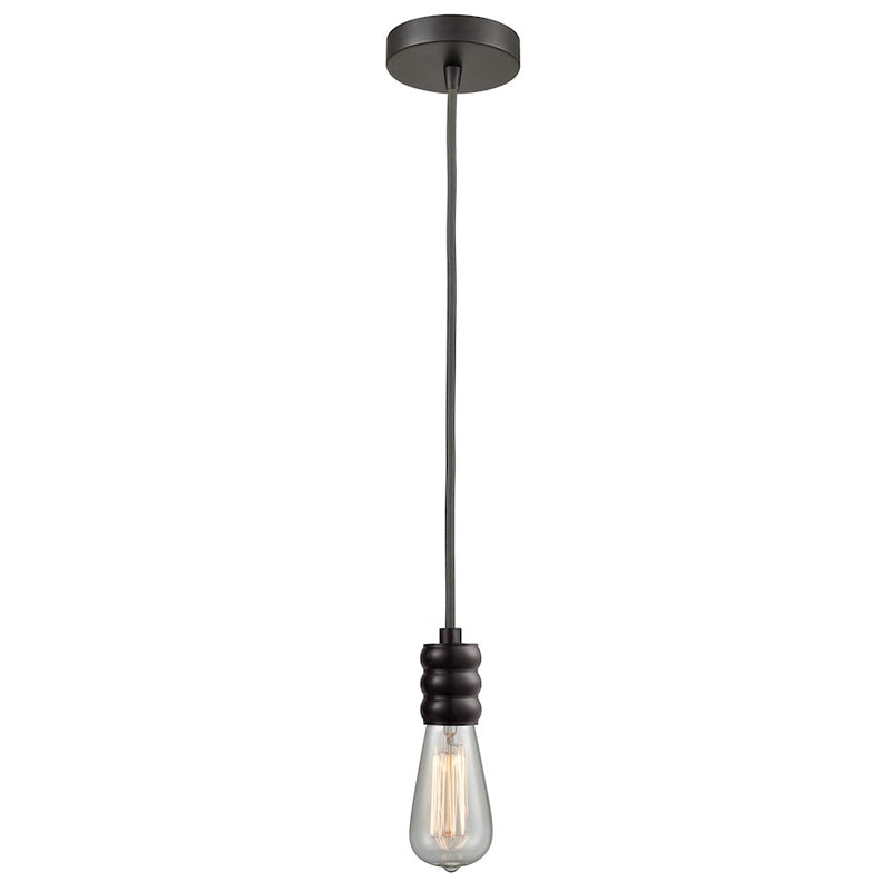 Innovations Gatsby Bare Bulb Mini Pendant, OBZ/Gray Cord