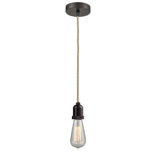 Innovations Whitney Bare Bulb Mini Pendant, OBZ/Rope Cord