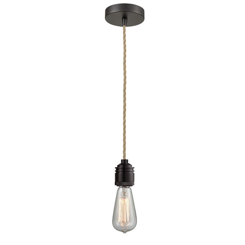 Innovations Winchester Bare Bulb Mini Pendant, OBZ/Rope Cord