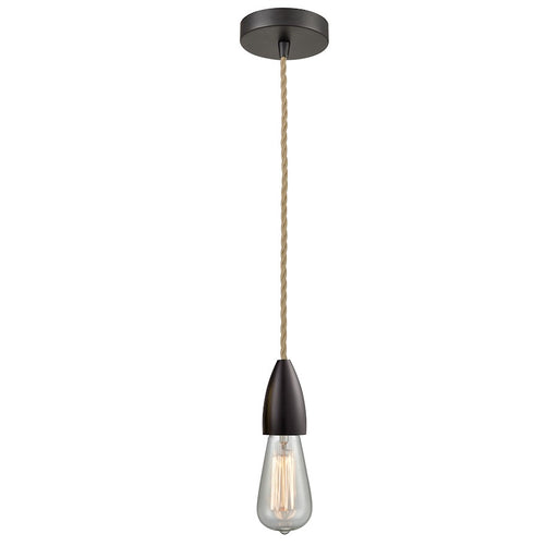 Innovations Fairchild Bare Bulb Mini Pendant, OBZ/Rope Cord