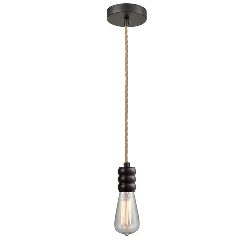Innovations Gatsby Bare Bulb Mini Pendant, OBZ/Rope Cord