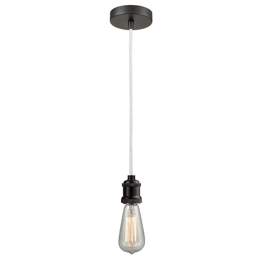 Innovations Edison Bare Bulb Mini Pendant, OBZ/Amber/White Cord