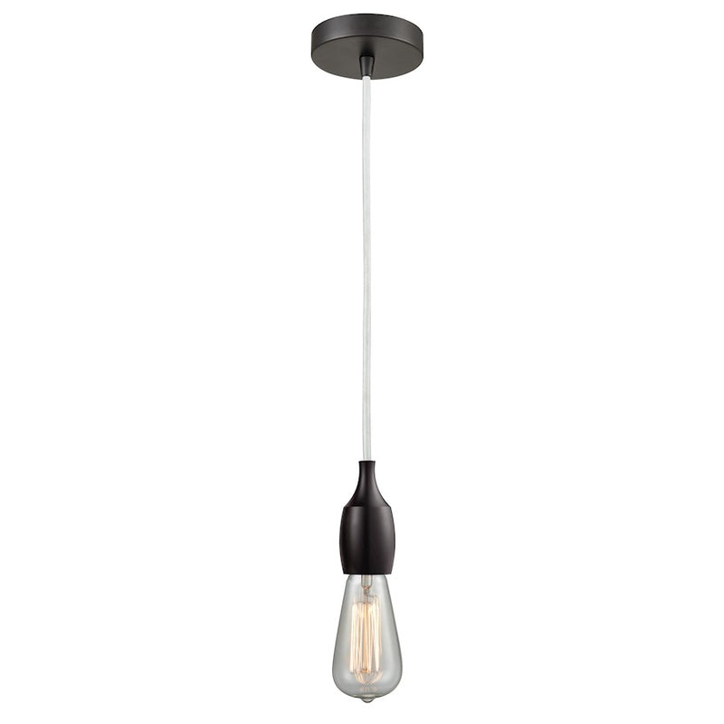 Innovations Chelsea Bare Bulb Mini Pendant, OBZ/Amber/White Cord