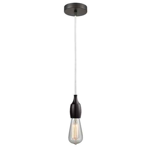 Innovations Chelsea Bare Bulb Mini Pendant, OBZ/Amber/White Cord