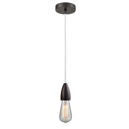 Innovations Fairchild Bare Bulb Mini Pendant, OBZ/White Cord