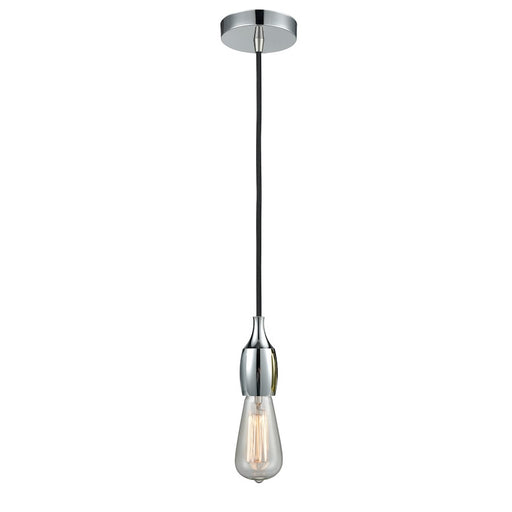 Innovations Chelsea Bare Bulb Mini Pendant, PC/Amber/BK