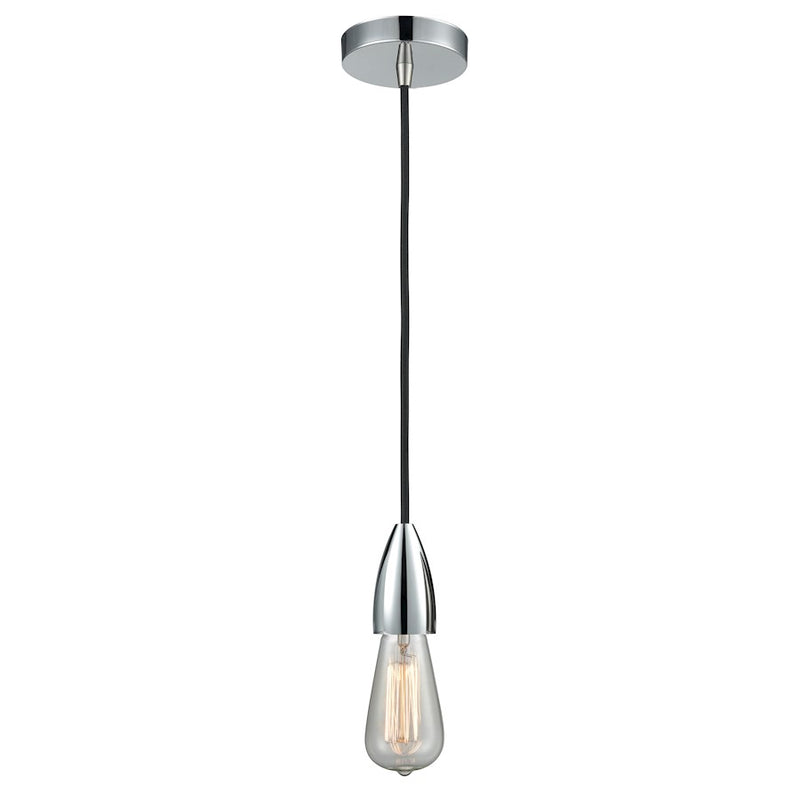 Innovations Fairchild Bare Bulb Mini Pendant, PC/BK