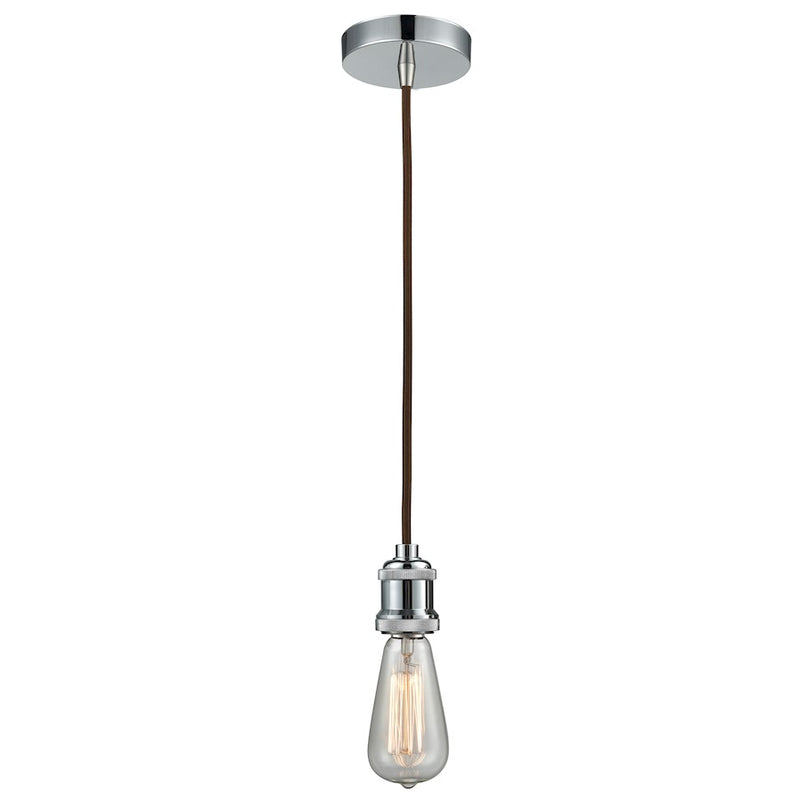 Innovations Edison Bare Bulb Mini Pendant, PC/Amber/Brown