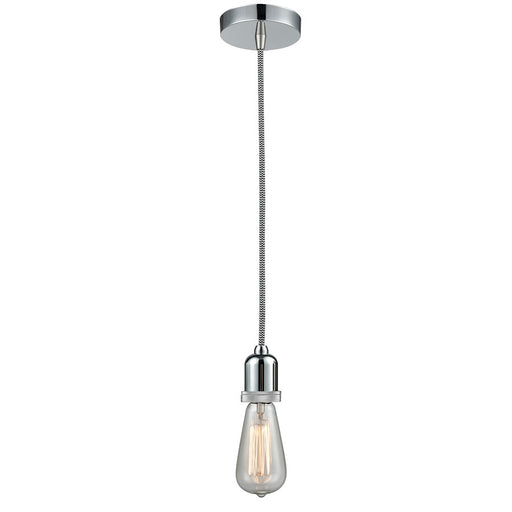 Innovations Whitney Bare Bulb Mini Pendant, P Chrome/Zebra Cord