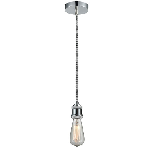 Innovations Edison Bare Bulb Mini Pendant, PC/Amber/Zebra