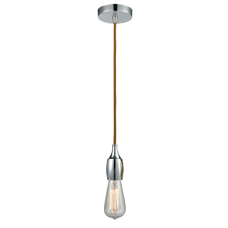 Innovations Chelsea Bare Bulb Mini Pendant, PC/Amber/Copper