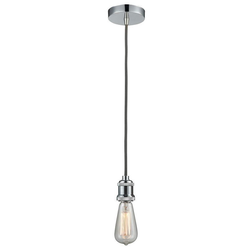 Innovations Edison Bare Bulb Mini Pendant, PC/Amber/Gray