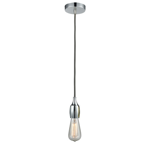 Innovations Chelsea Bare Bulb Mini Pendant, PC/Amber/Gray