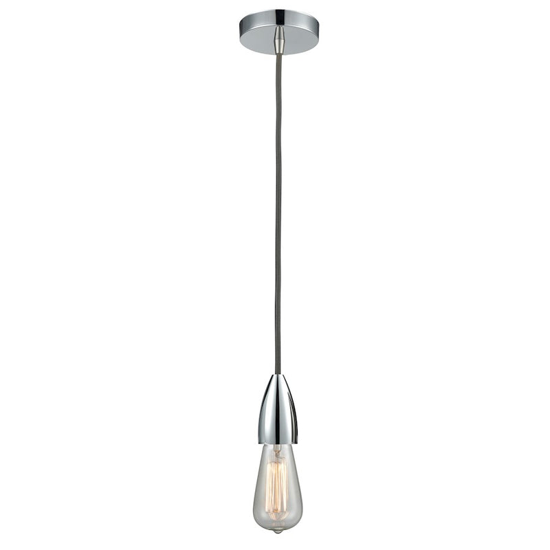 Innovations Fairchild Bare Bulb Mini Pendant, PC/Gray