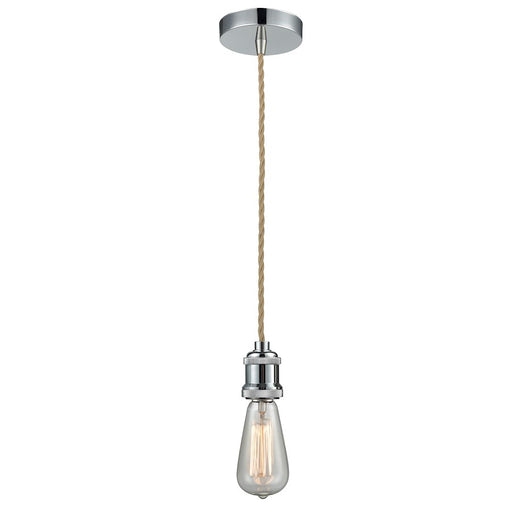 Innovations Edison Bare Bulb Mini Pendant, PC/Amber/Rope