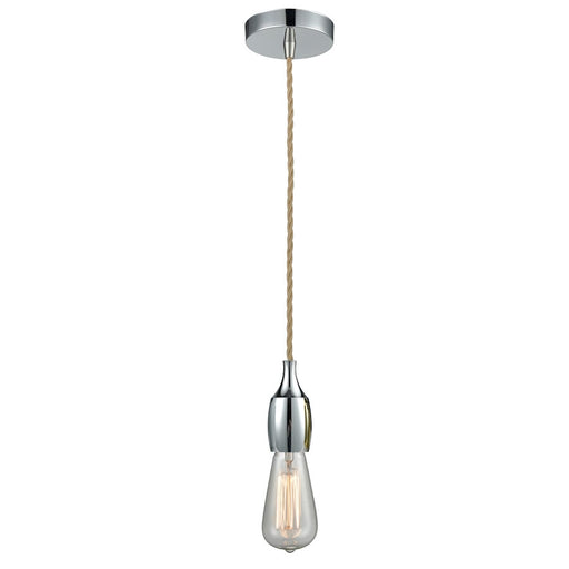 Innovations Chelsea Bare Bulb Mini Pendant, PC/Amber/Rope