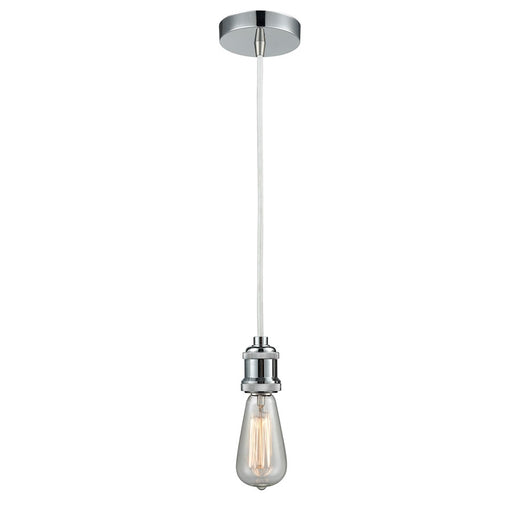 Innovations Edison Bare Bulb Mini Pendant, PC/Amber/WH