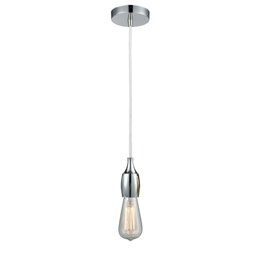 Innovations Chelsea Bare Bulb Mini Pendant, PC/Amber/WH