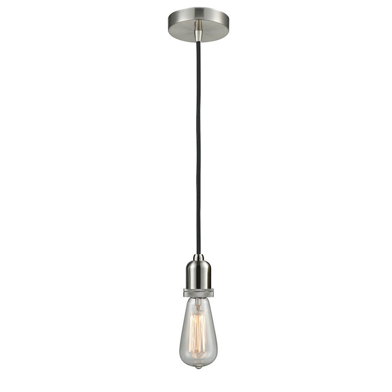 Innovations Whitney Bare Bulb Mini Pendant, SN/BK