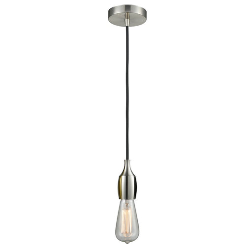 Innovations Chelsea Bare Bulb Mini Pendant, SN/Amber/BK