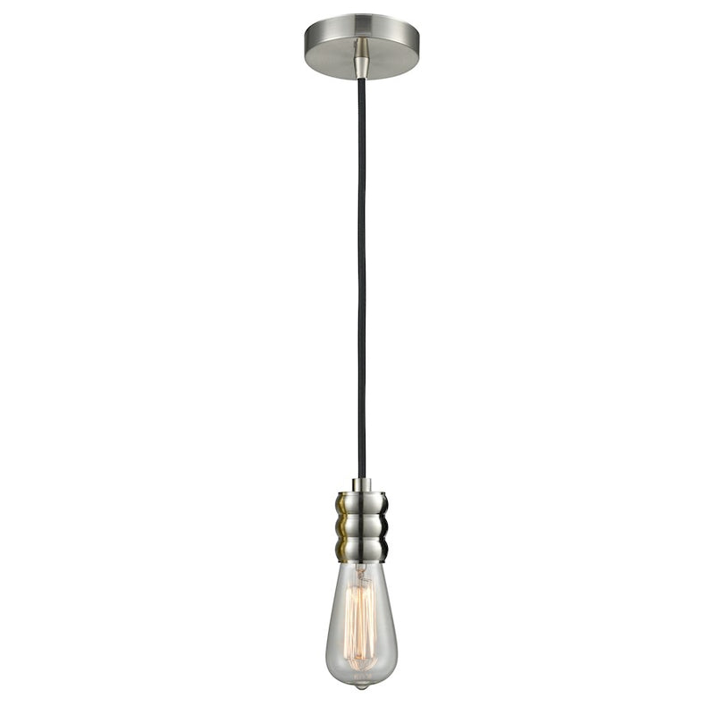 Innovations Gatsby Bare Bulb Mini Pendant, SN/BK