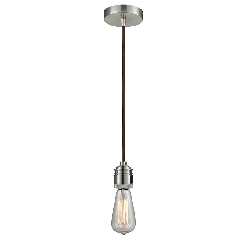 Innovations Winchester Bare Bulb Mini Pendant, SN/Brown