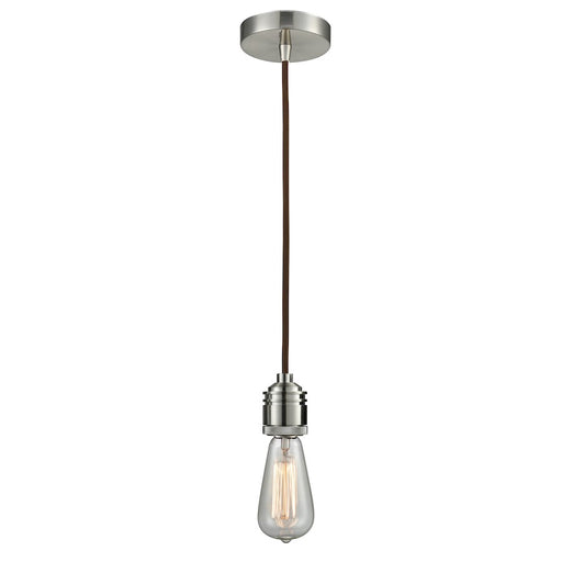 Innovations Winchester Bare Bulb Mini Pendant, SN/Brown