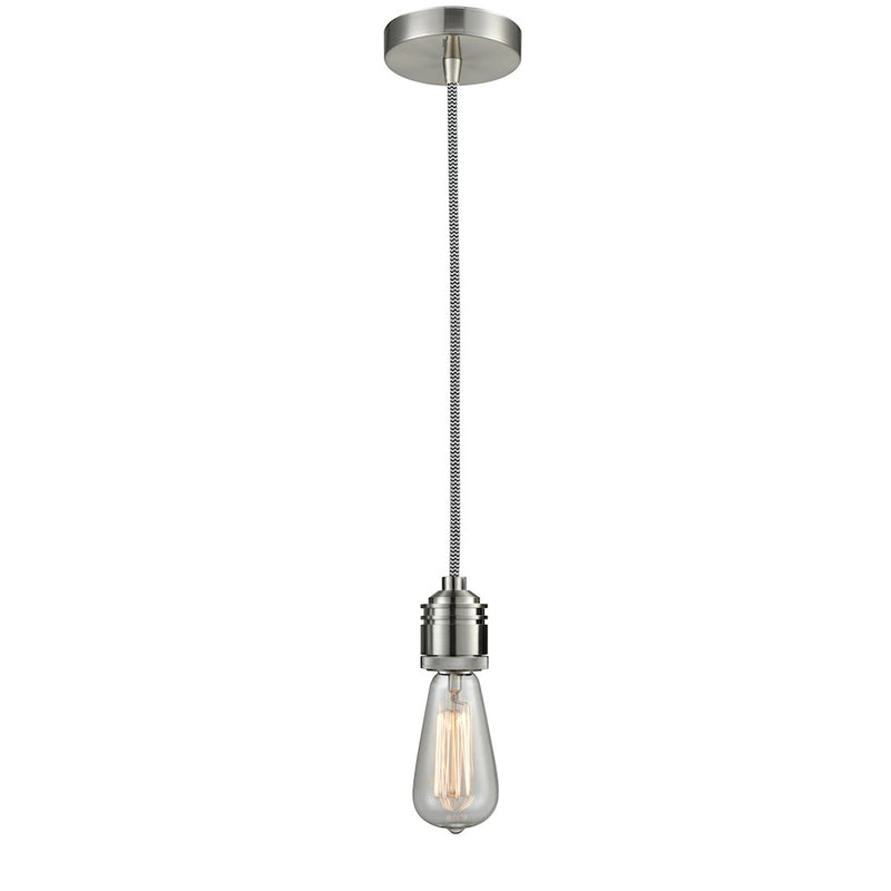 Innovations Winchester Bare Bulb Mini Pendant, SN/Zebra