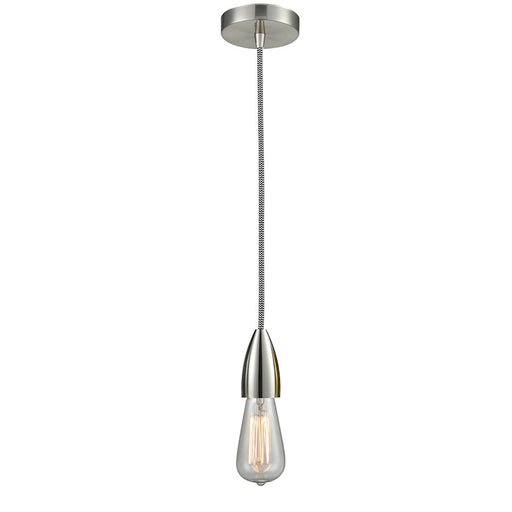 Innovations Fairchild Bare Bulb Mini Pendant, SN/Zebra