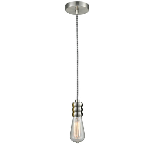 Innovations Gatsby Bare Bulb Mini Pendant, SN/Zebra