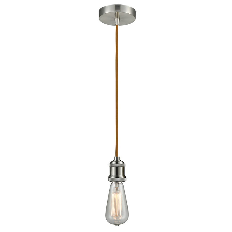 Innovations Edison Bare Bulb Mini Pendant, SN/Amber/Copper