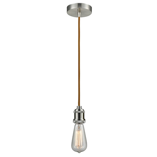 Innovations Edison Bare Bulb Mini Pendant, SN/Amber/Copper
