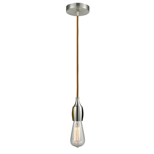 Innovations Chelsea Bare Bulb Mini Pendant, SN/Amber/Copper