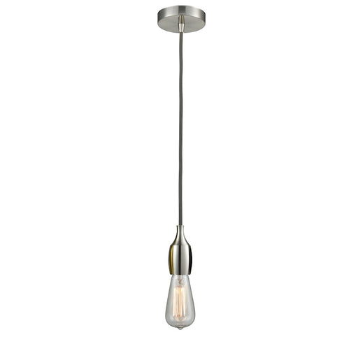 Innovations Chelsea Bare Bulb Mini Pendant, SN/Amber/Gray