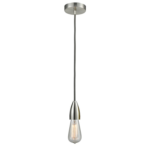 Innovations Fairchild Bare Bulb Mini Pendant, SN/Gray