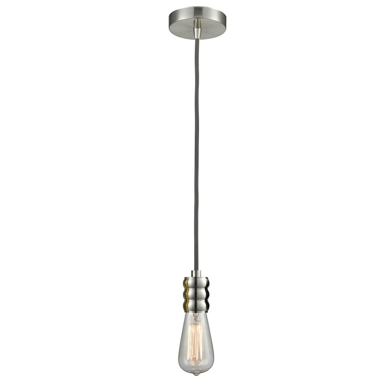 Innovations Gatsby Bare Bulb Mini Pendant, SN/Gray