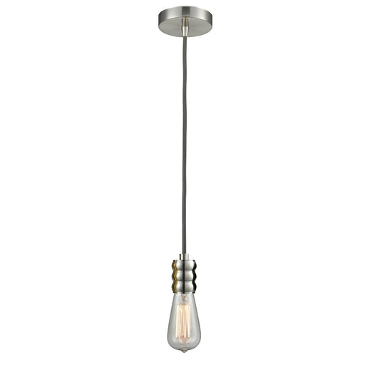 Innovations Gatsby Bare Bulb Mini Pendant, SN/Gray