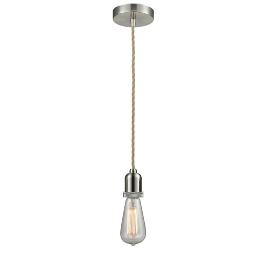 Innovations Whitney Bare Bulb Mini Pendant, SN/Rope