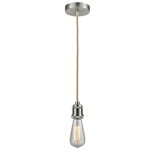 Innovations Edison Bare Bulb Mini Pendant, SN/Amber/Rope